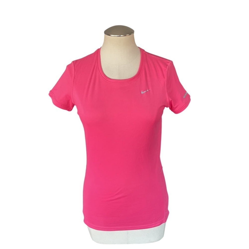 Nike Dri-FIT Pink Short Sleeve Athletic Running Top Womens S
